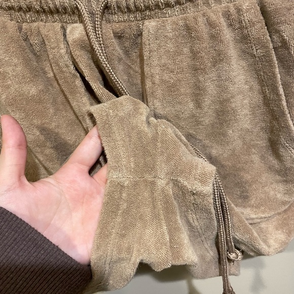 Zara Brown Terry Cloth Shorts - Picture 4 of 9